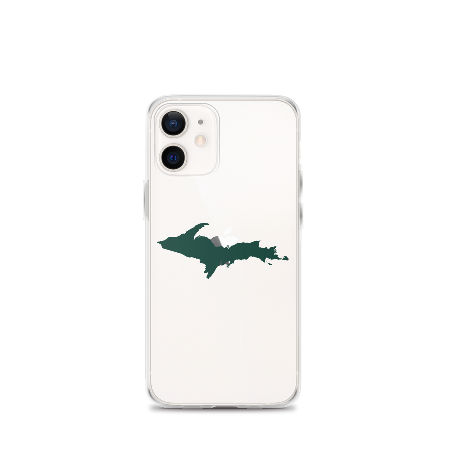 Michigan Upper Peninsula Clear iPhone Case (w/ Green UP Outline)