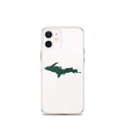 Michigan Upper Peninsula Clear iPhone Case (w/ Green UP Outline)