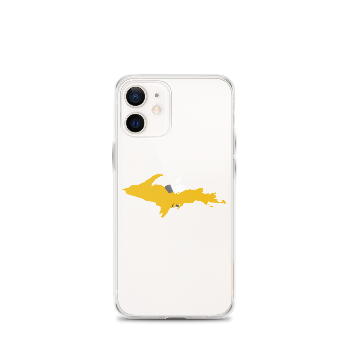 Michigan Upper Peninsula Clear iPhone Case (w/ Gold UP Outline)