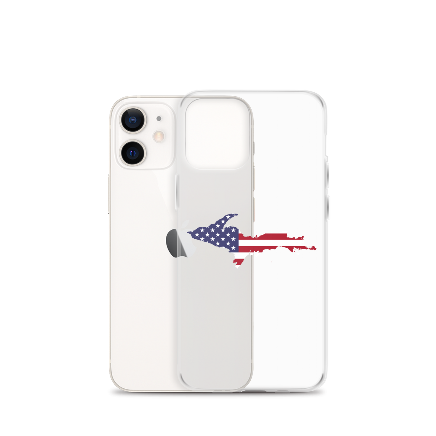 Michigan Upper Peninsula Clear iPhone Case (w/ UP USA Flag Outline)