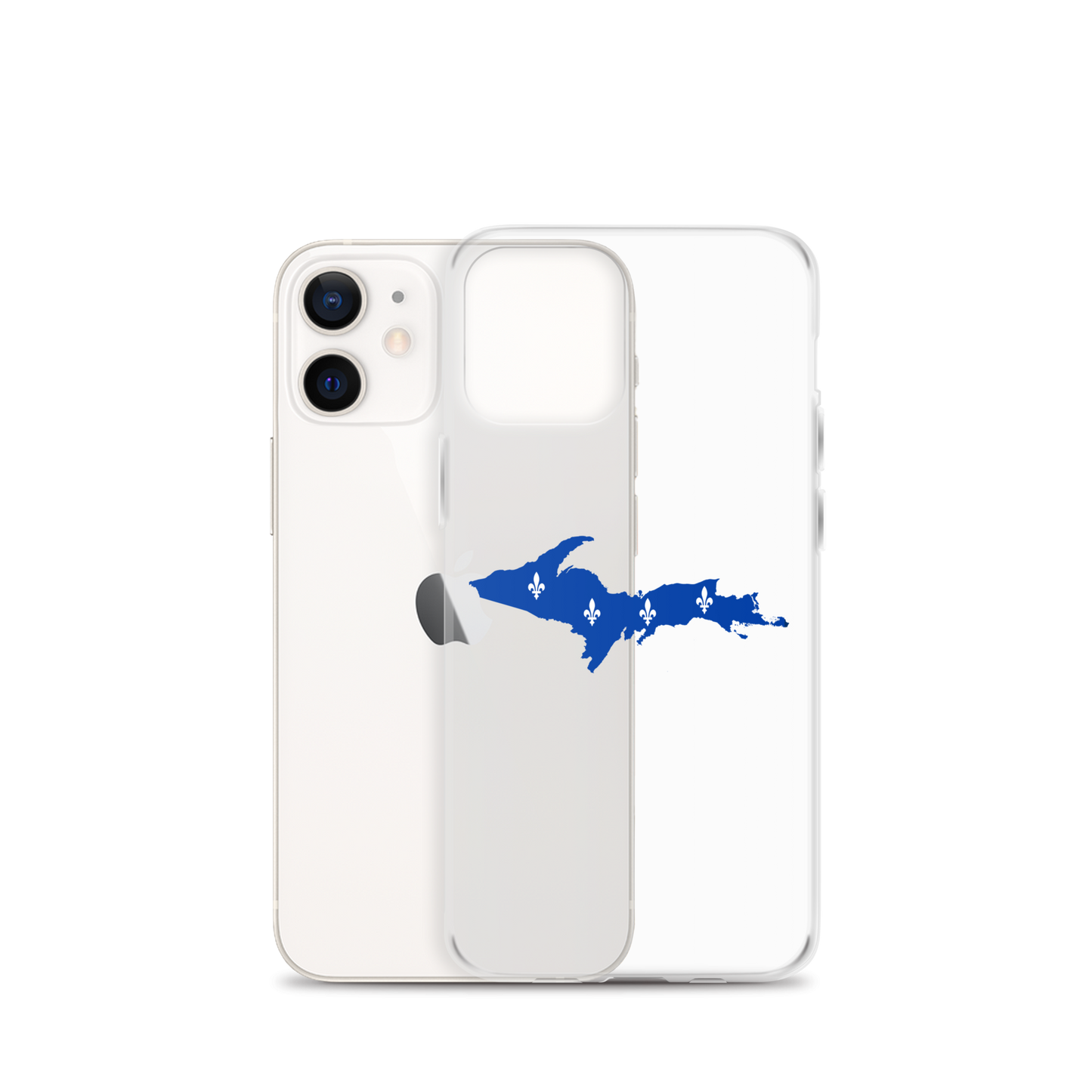 Michigan Upper Peninsula Clear iPhone Case (w/ UP Quebec Flag Outline)