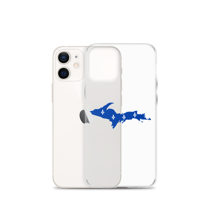 Michigan Upper Peninsula Clear iPhone Case (w/ UP Quebec Flag Outline)