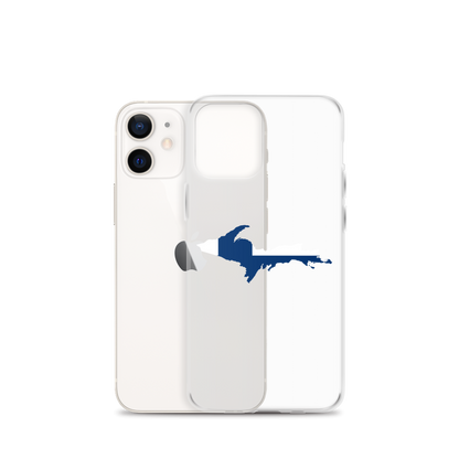 Michigan Upper Peninsula Clear iPhone Case (w/ UP Finland Flag Outline)