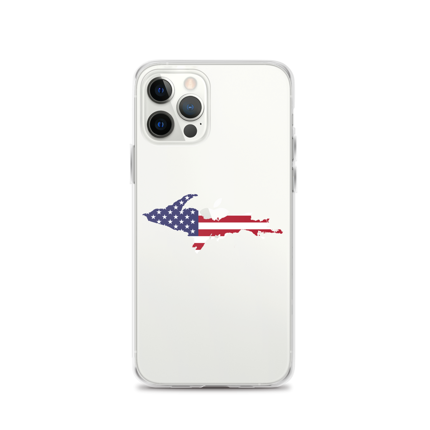 Michigan Upper Peninsula Clear iPhone Case (w/ UP USA Flag Outline)