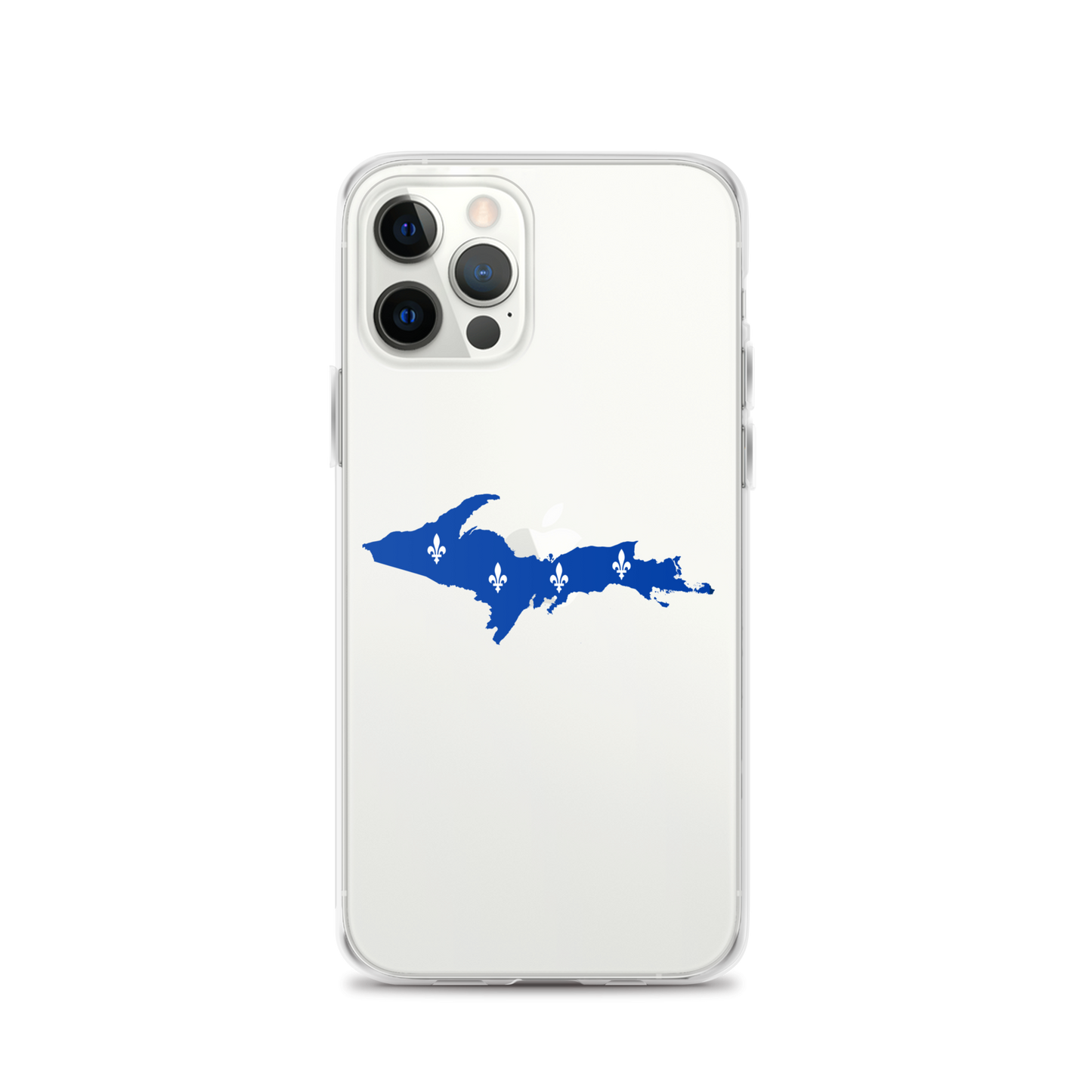 Michigan Upper Peninsula Clear iPhone Case (w/ UP Quebec Flag Outline)