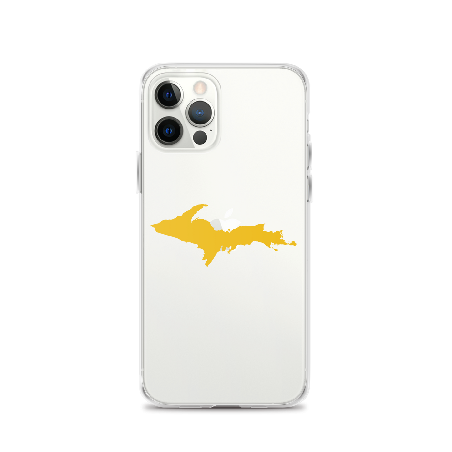 Michigan Upper Peninsula Clear iPhone Case (w/ Gold UP Outline)