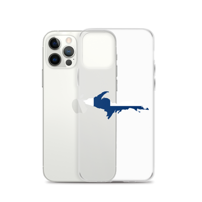 Michigan Upper Peninsula Clear iPhone Case (w/ UP Finland Flag Outline)