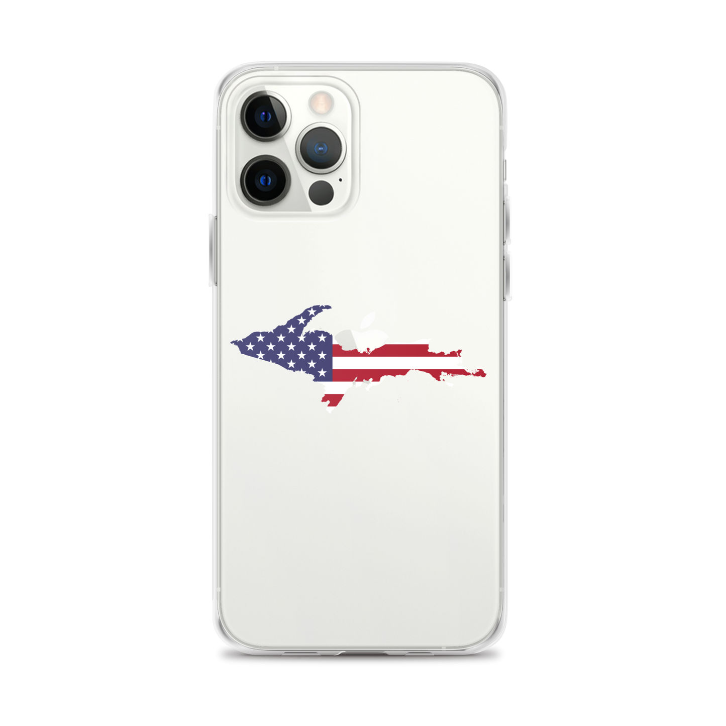 Michigan Upper Peninsula Clear iPhone Case (w/ UP USA Flag Outline)