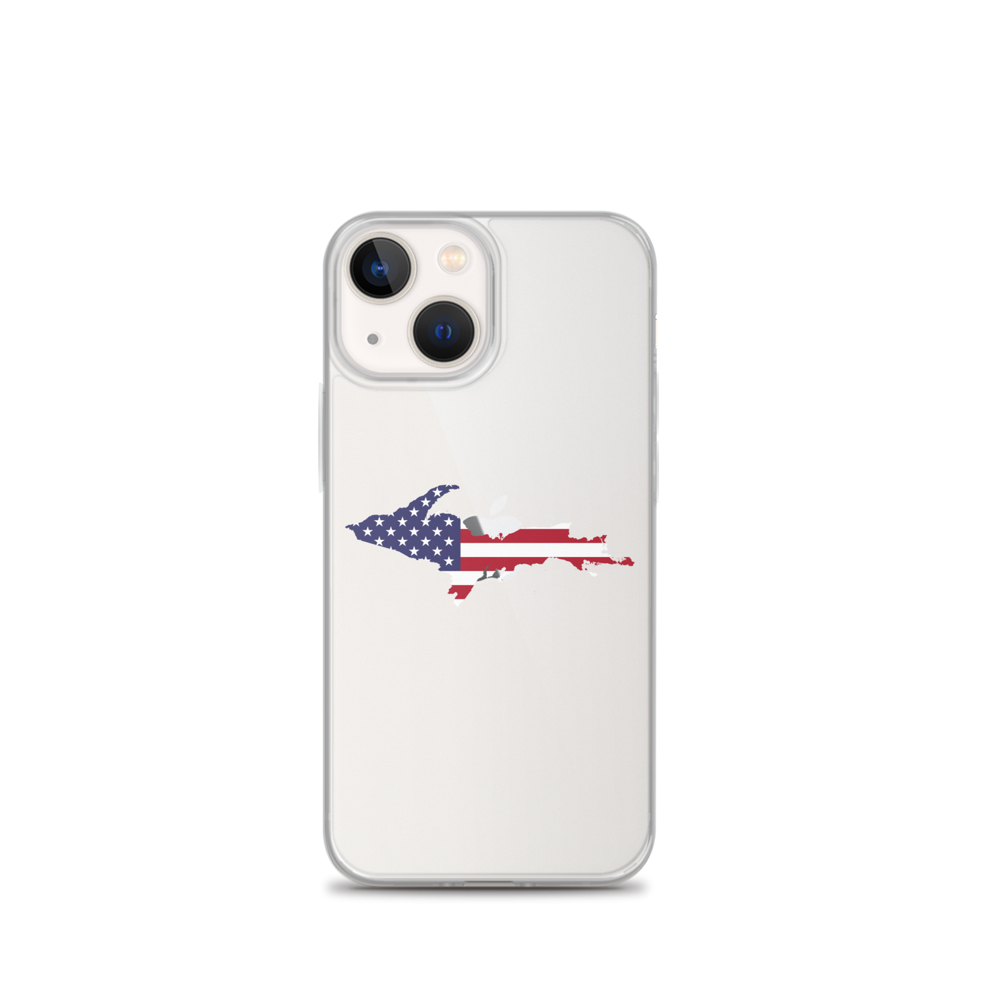 Michigan Upper Peninsula Clear iPhone Case (w/ UP USA Flag Outline)