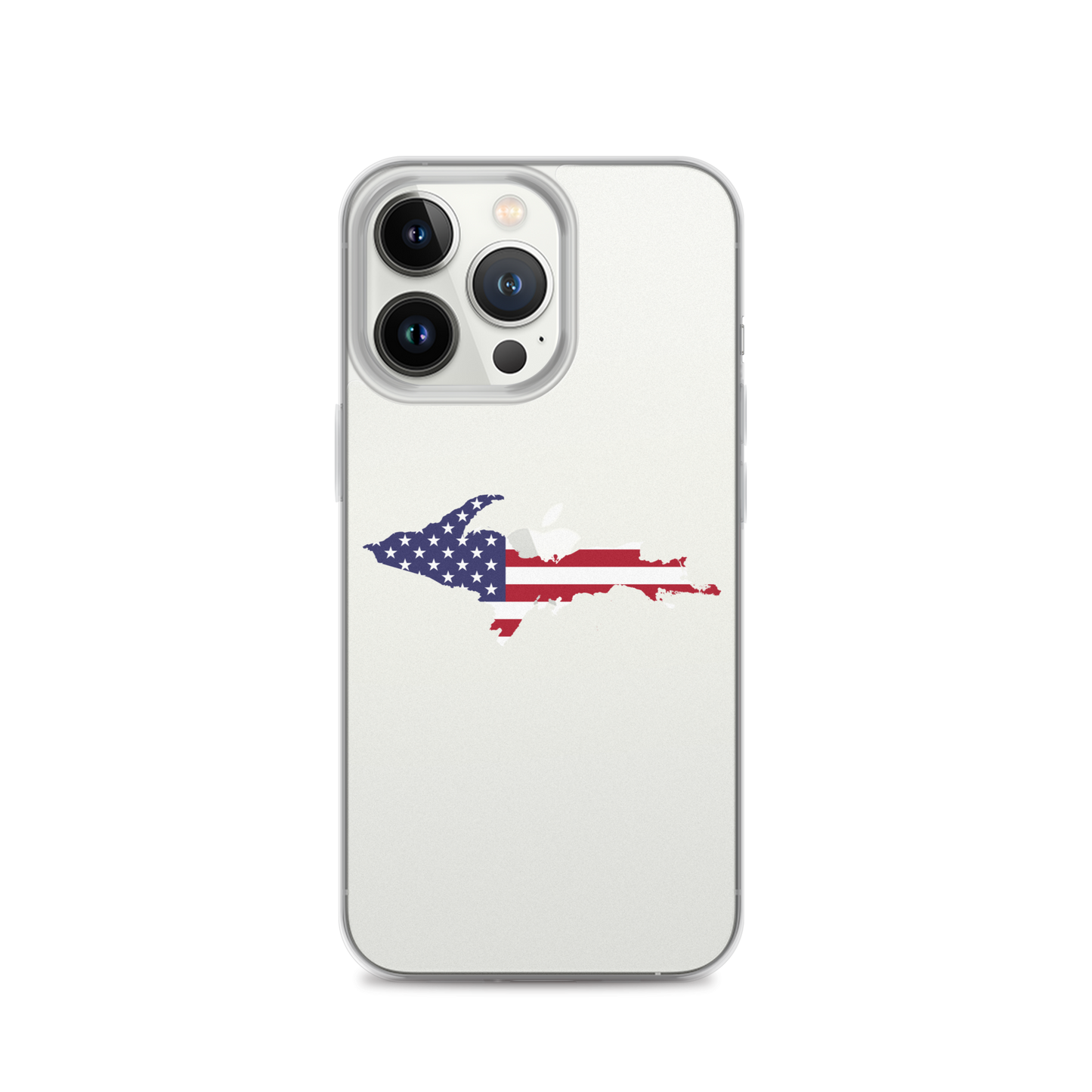 Michigan Upper Peninsula Clear iPhone Case (w/ UP USA Flag Outline)