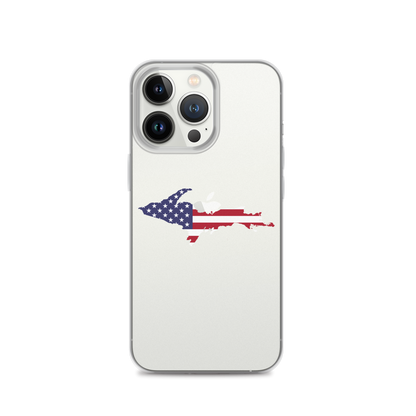 Michigan Upper Peninsula Clear iPhone Case (w/ UP USA Flag Outline)