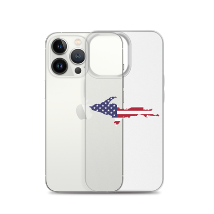 Michigan Upper Peninsula Clear iPhone Case (w/ UP USA Flag Outline)