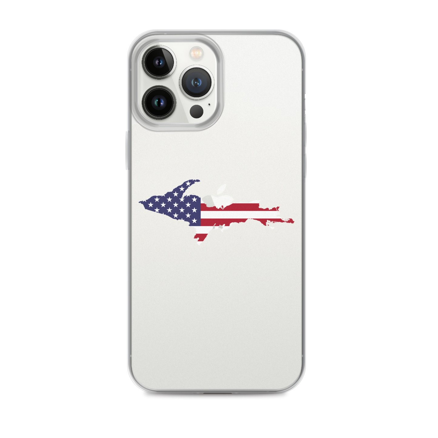 Michigan Upper Peninsula Clear iPhone Case (w/ UP USA Flag Outline)