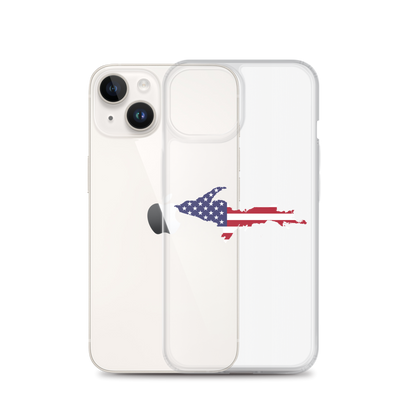 Michigan Upper Peninsula Clear iPhone Case (w/ UP USA Flag Outline)