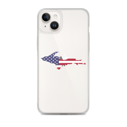 Michigan Upper Peninsula Clear iPhone Case (w/ UP USA Flag Outline)