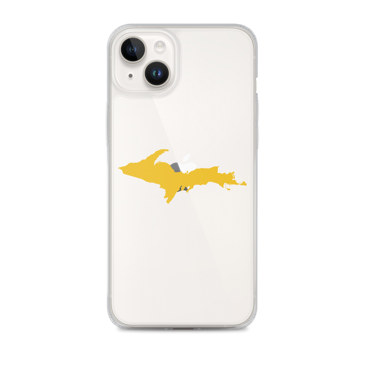 Michigan Upper Peninsula Clear iPhone Case (w/ Gold UP Outline)