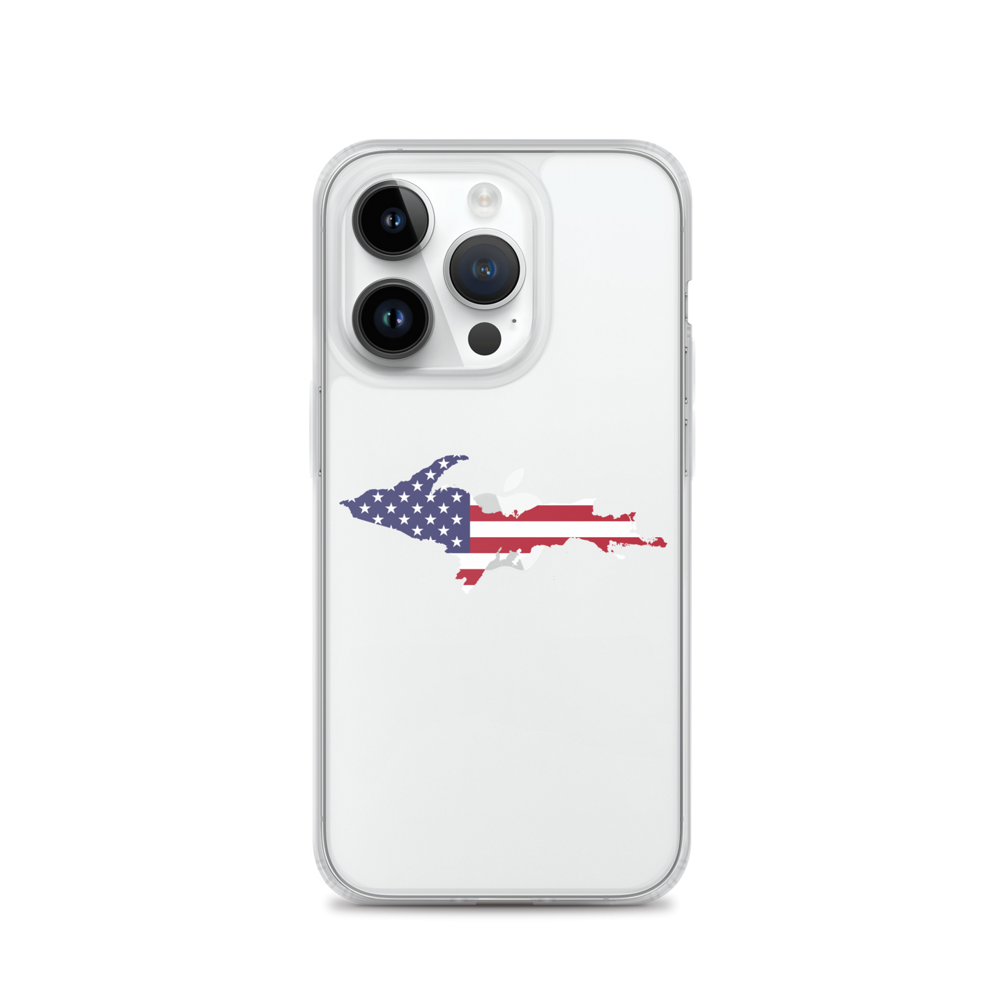 Michigan Upper Peninsula Clear iPhone Case (w/ UP USA Flag Outline)