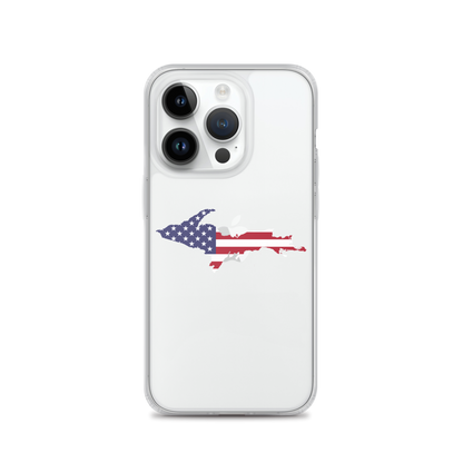 Michigan Upper Peninsula Clear iPhone Case (w/ UP USA Flag Outline)