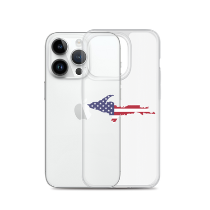 Michigan Upper Peninsula Clear iPhone Case (w/ UP USA Flag Outline)