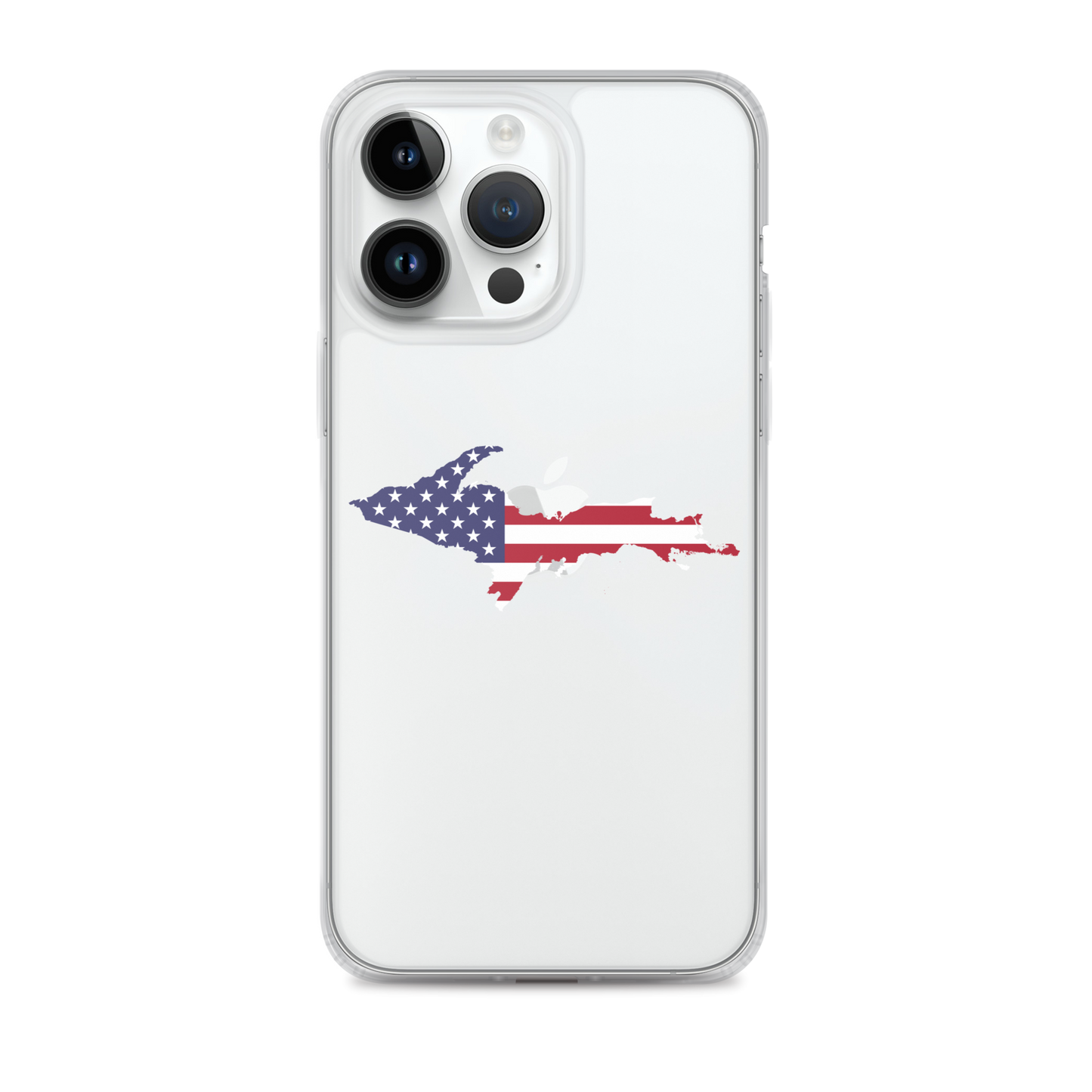 Michigan Upper Peninsula Clear iPhone Case (w/ UP USA Flag Outline)