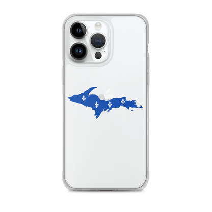 Michigan Upper Peninsula Clear iPhone Case (w/ UP Quebec Flag Outline)