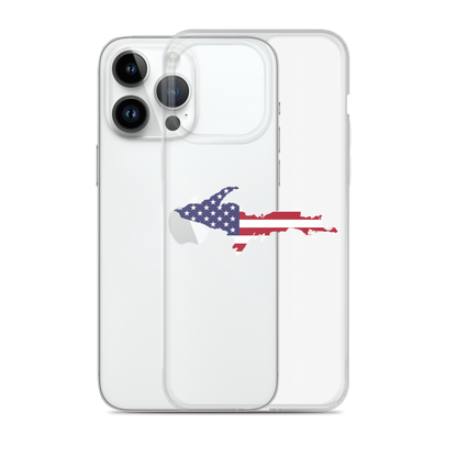 Michigan Upper Peninsula Clear iPhone Case (w/ UP USA Flag Outline)