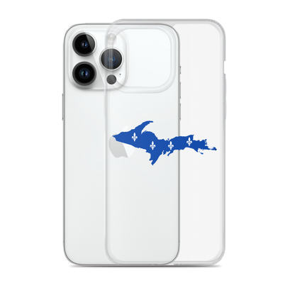 Michigan Upper Peninsula Clear iPhone Case (w/ UP Quebec Flag Outline)