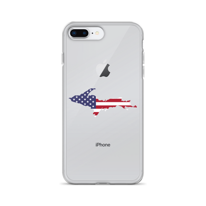 Michigan Upper Peninsula Clear iPhone Case (w/ UP USA Flag Outline)