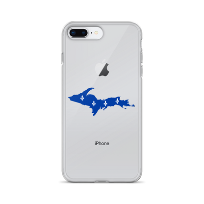 Michigan Upper Peninsula Clear iPhone Case (w/ UP Quebec Flag Outline)