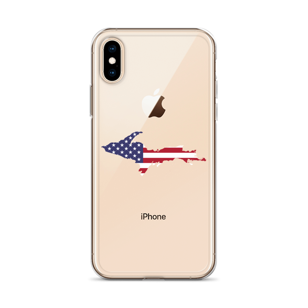 Michigan Upper Peninsula Clear iPhone Case (w/ UP USA Flag Outline)