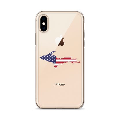 Michigan Upper Peninsula Clear iPhone Case (w/ UP USA Flag Outline)