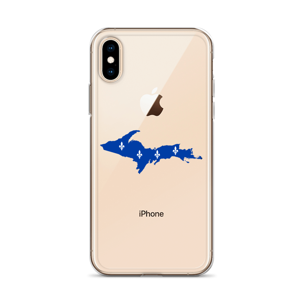 Michigan Upper Peninsula Clear iPhone Case (w/ UP Quebec Flag Outline)