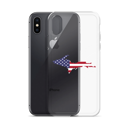 Michigan Upper Peninsula Clear iPhone Case (w/ UP USA Flag Outline)