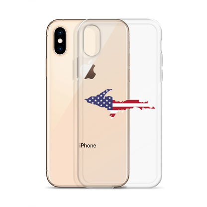 Michigan Upper Peninsula Clear iPhone Case (w/ UP USA Flag Outline)