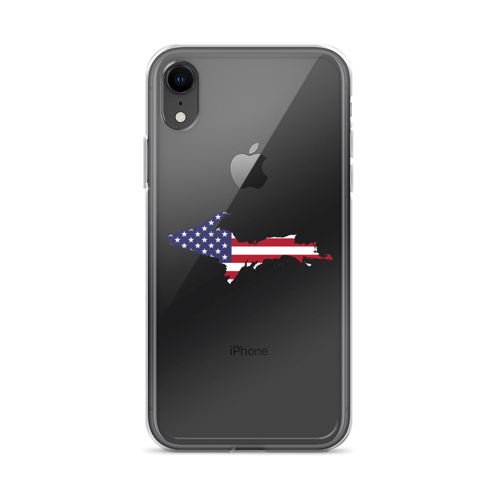 Michigan Upper Peninsula Clear iPhone Case (w/ UP USA Flag Outline)