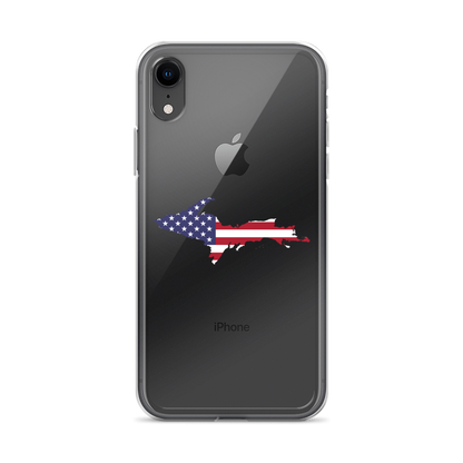 Michigan Upper Peninsula Clear iPhone Case (w/ UP USA Flag Outline)