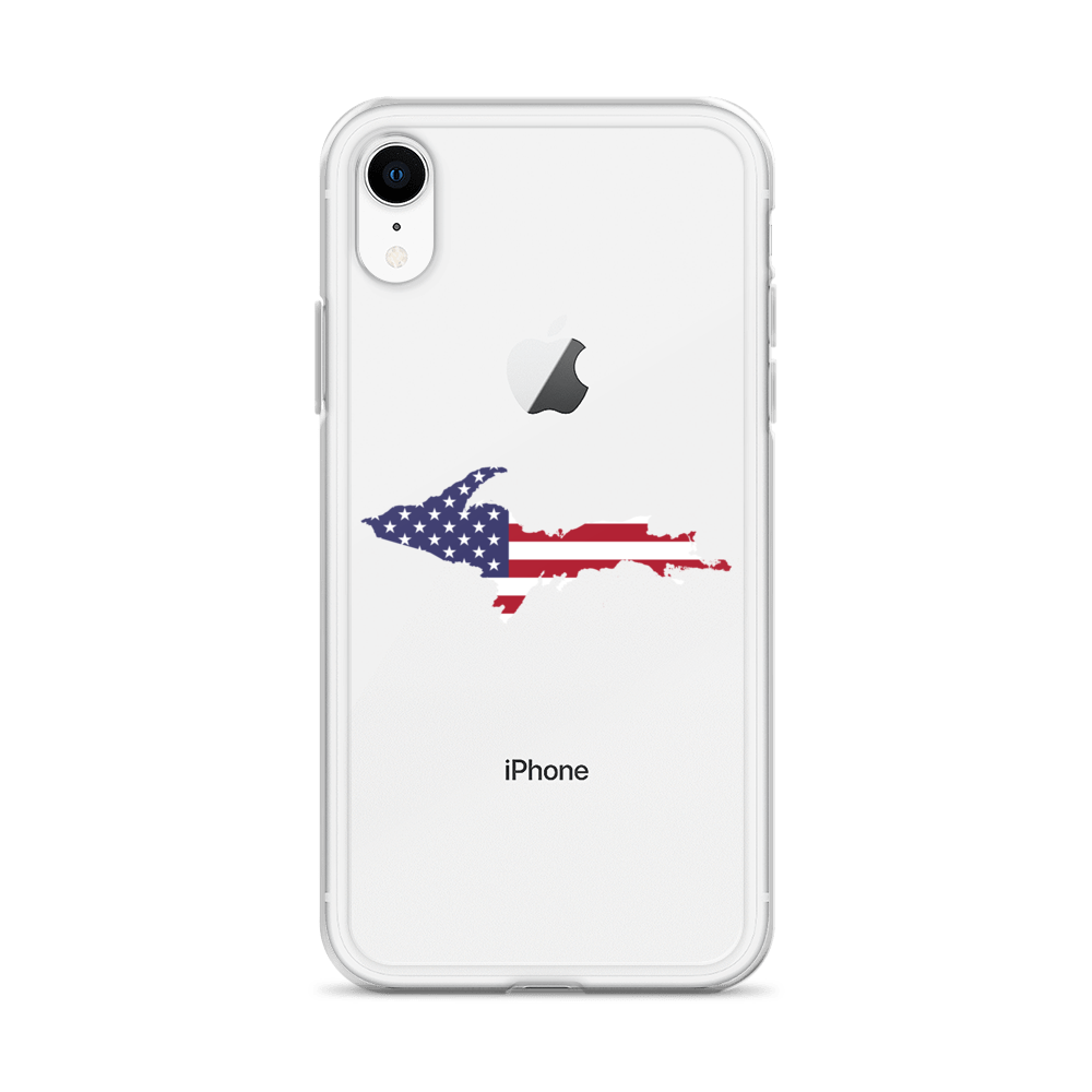 Michigan Upper Peninsula Clear iPhone Case (w/ UP USA Flag Outline)