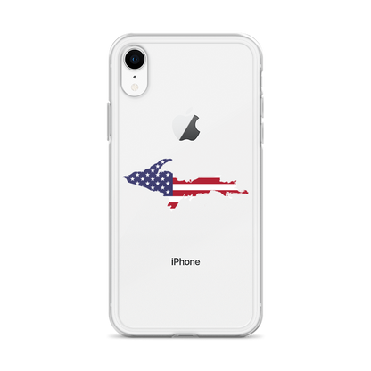 Michigan Upper Peninsula Clear iPhone Case (w/ UP USA Flag Outline)