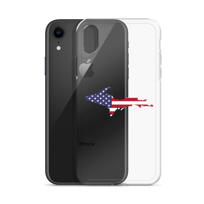 Michigan Upper Peninsula Clear iPhone Case (w/ UP USA Flag Outline)