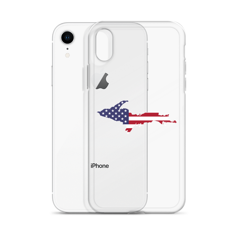 Michigan Upper Peninsula Clear iPhone Case (w/ UP USA Flag Outline)