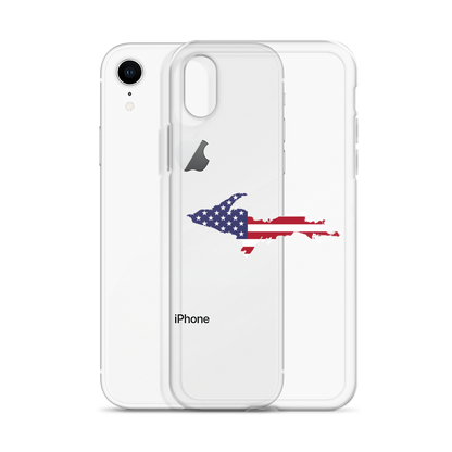 Michigan Upper Peninsula Clear iPhone Case (w/ UP USA Flag Outline)