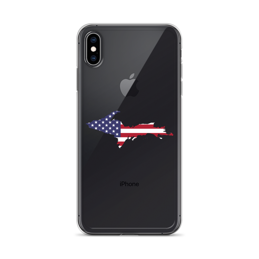 Michigan Upper Peninsula Clear iPhone Case (w/ UP USA Flag Outline)