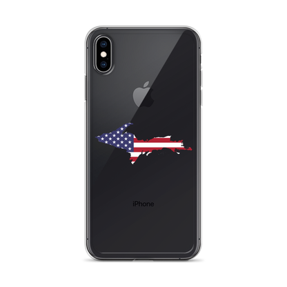 Michigan Upper Peninsula Clear iPhone Case (w/ UP USA Flag Outline)