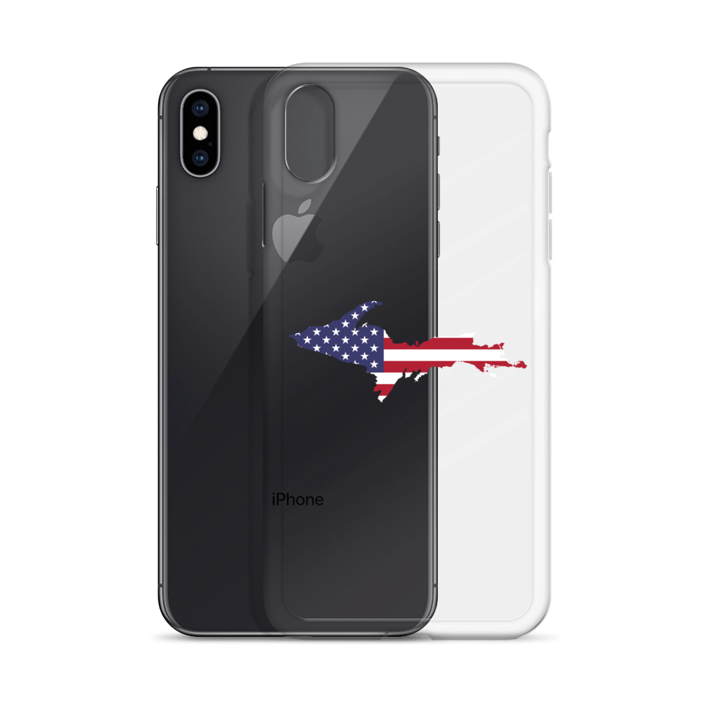 Michigan Upper Peninsula Clear iPhone Case (w/ UP USA Flag Outline)