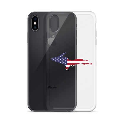 Michigan Upper Peninsula Clear iPhone Case (w/ UP USA Flag Outline)