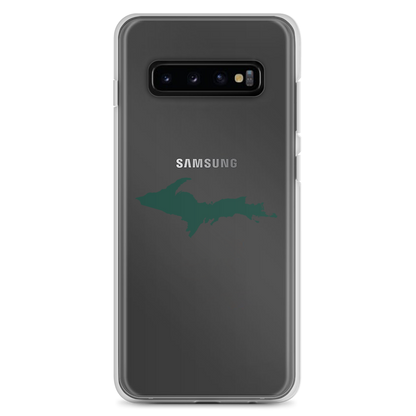 Michigan Upper Peninsula Clear Phone Case (w/ UP Green Outline) | Samsung Android