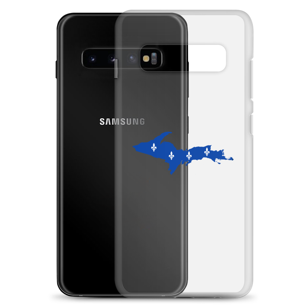 Michigan Upper Peninsula Clear Phone Case (w/ UP Quebec Flag Outline) | Samsung Android