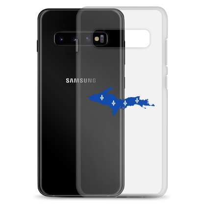 Michigan Upper Peninsula Clear Phone Case (w/ UP Quebec Flag Outline) | Samsung Android