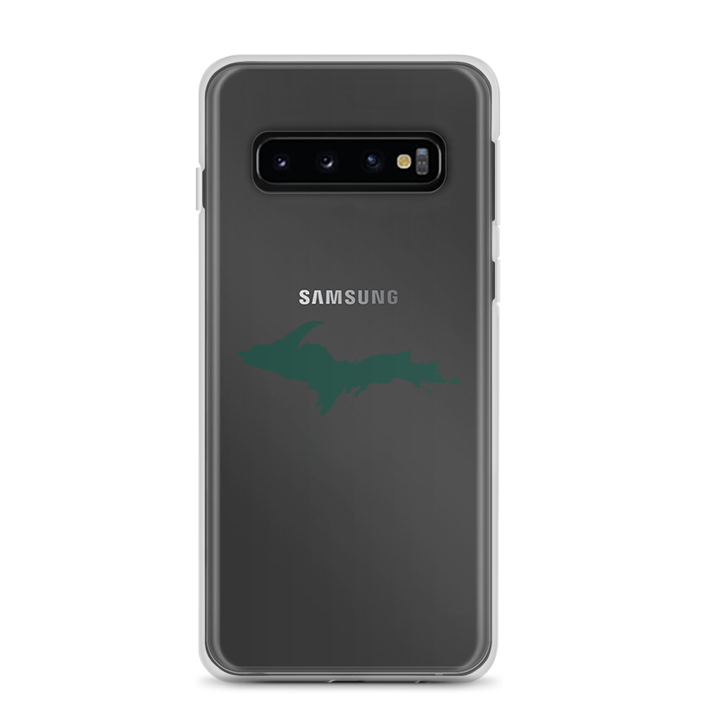 Michigan Upper Peninsula Clear Phone Case (w/ UP Green Outline) | Samsung Android