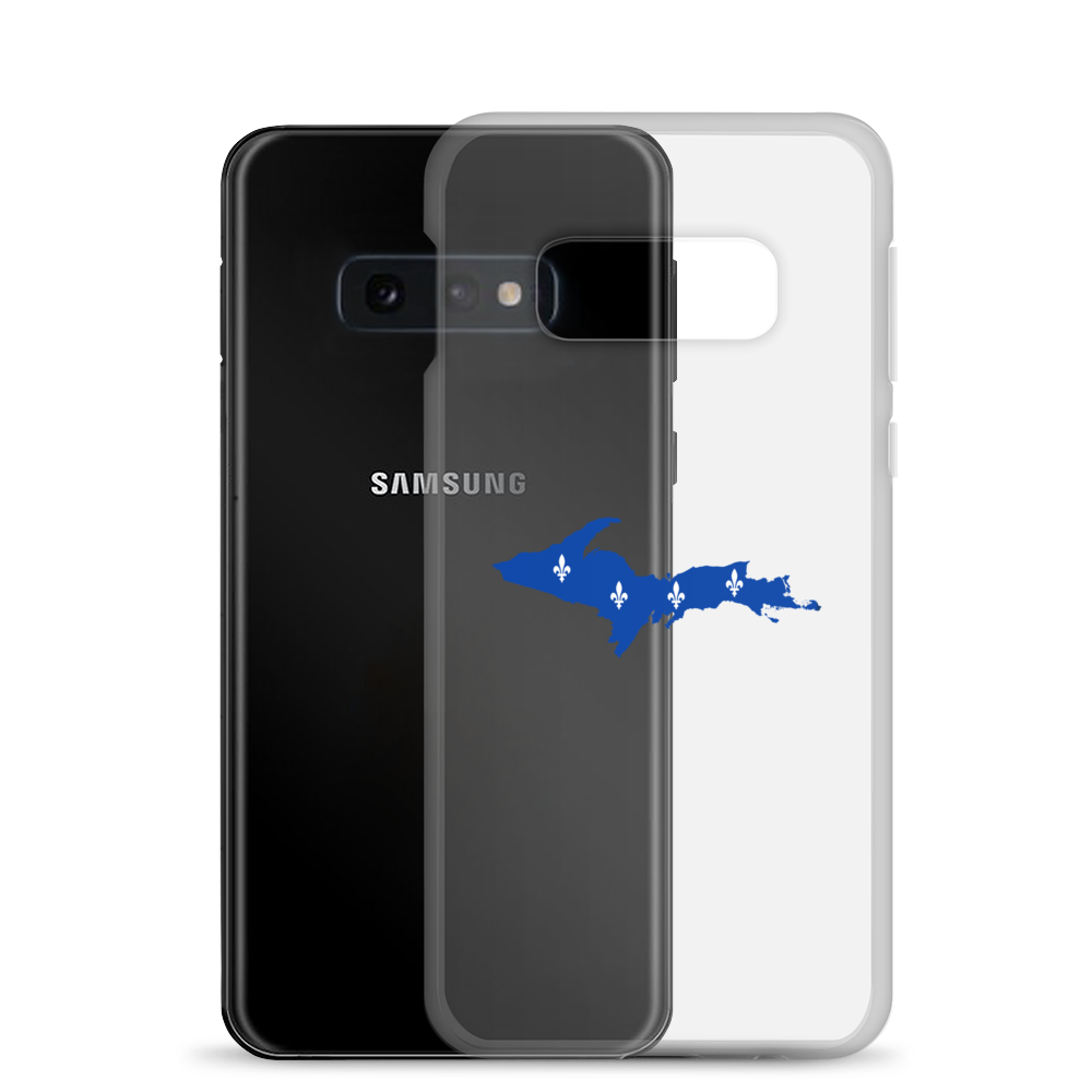 Michigan Upper Peninsula Clear Phone Case (w/ UP Quebec Flag Outline) | Samsung Android